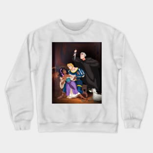 Frollo stabbing Phoebus Crewneck Sweatshirt